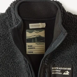 Sherpajas met schapenvachtlook jongens in antraciet