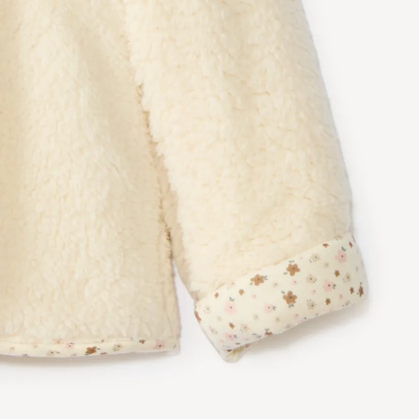 Sherpa jas voor meisjes met capuchon