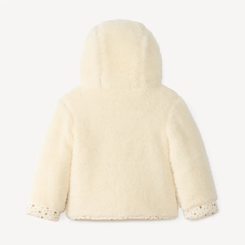 Sherpa jas voor meisjes met capuchon