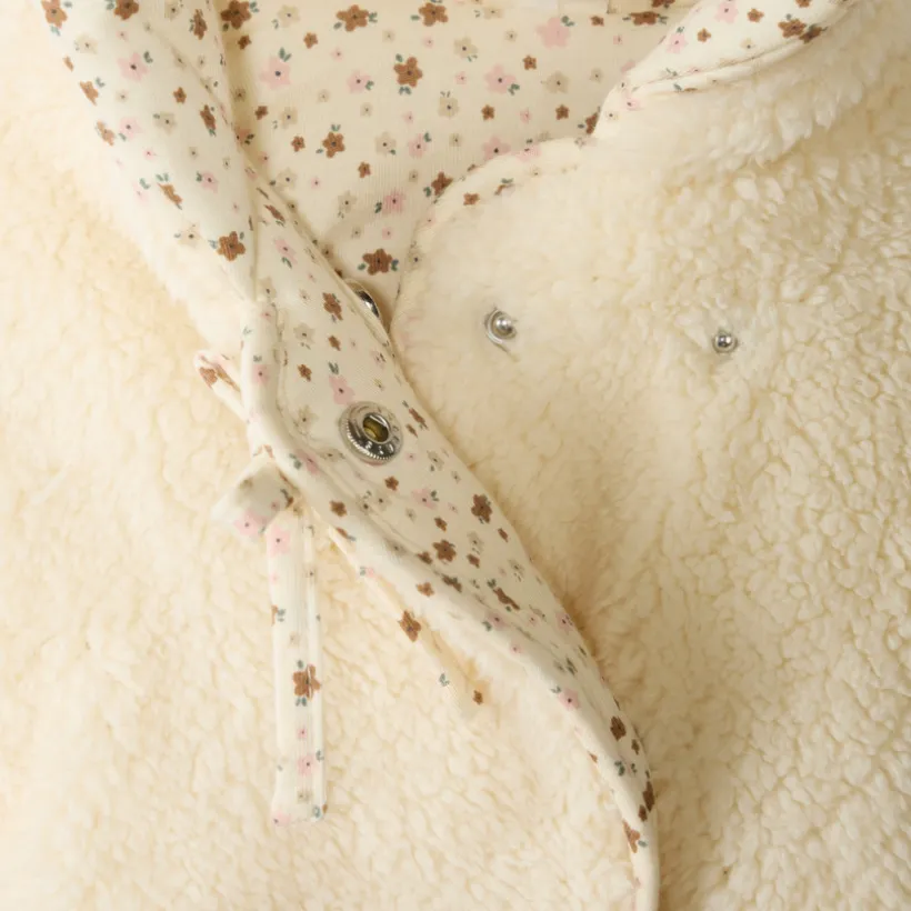 Sherpa jas voor meisjes met capuchon