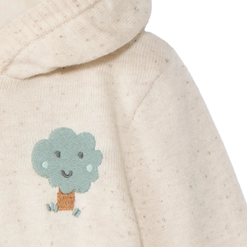 Sherpavoering vest met geborduurde patch voor babyjongens