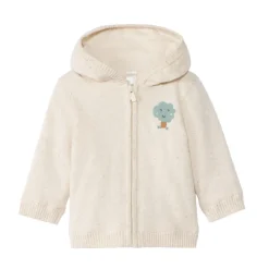 Sherpavoering vest met geborduurde patch voor babyjongens