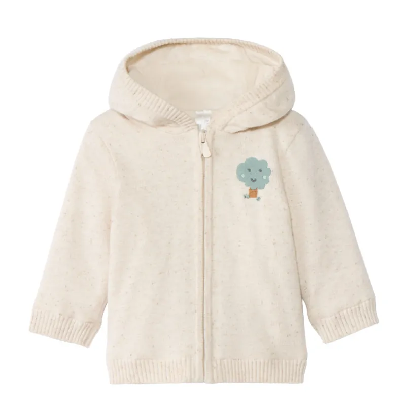 Sherpavoering vest met geborduurde patch voor babyjongens