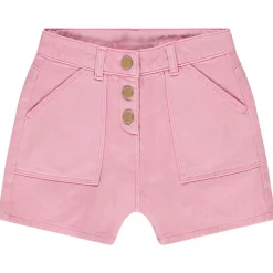 Short denim overdyed uni met knoppen meisjes