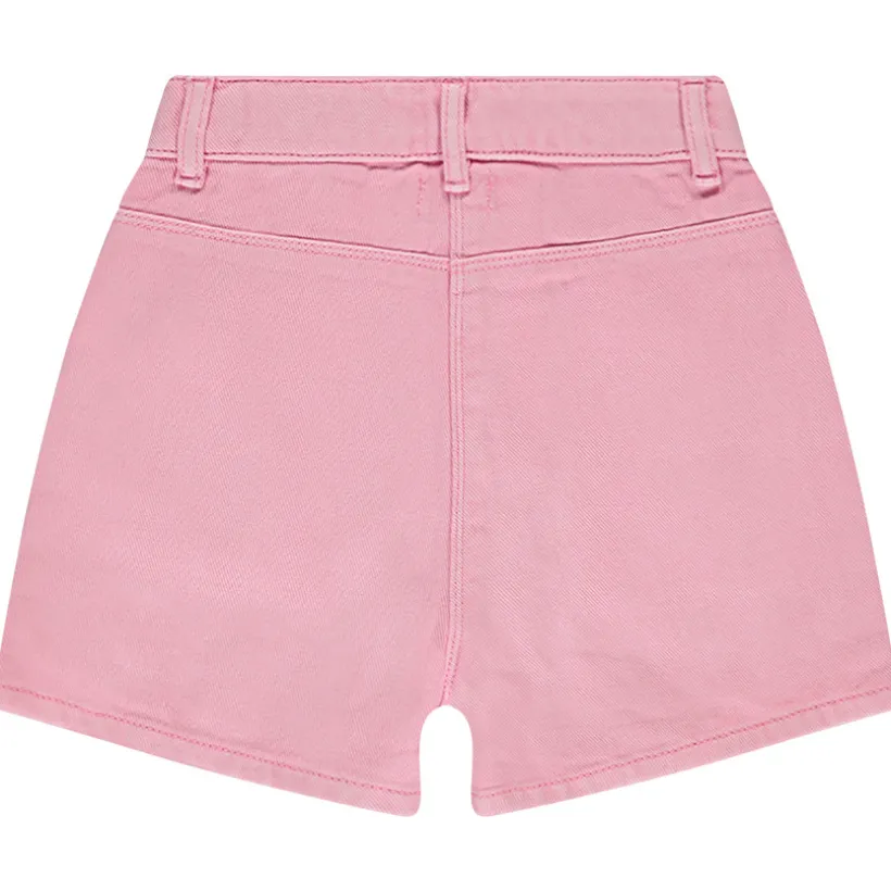 Short denim overdyed uni met knoppen meisjes