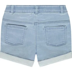 Short effect denim met borduursel fantasie voor baby meisje