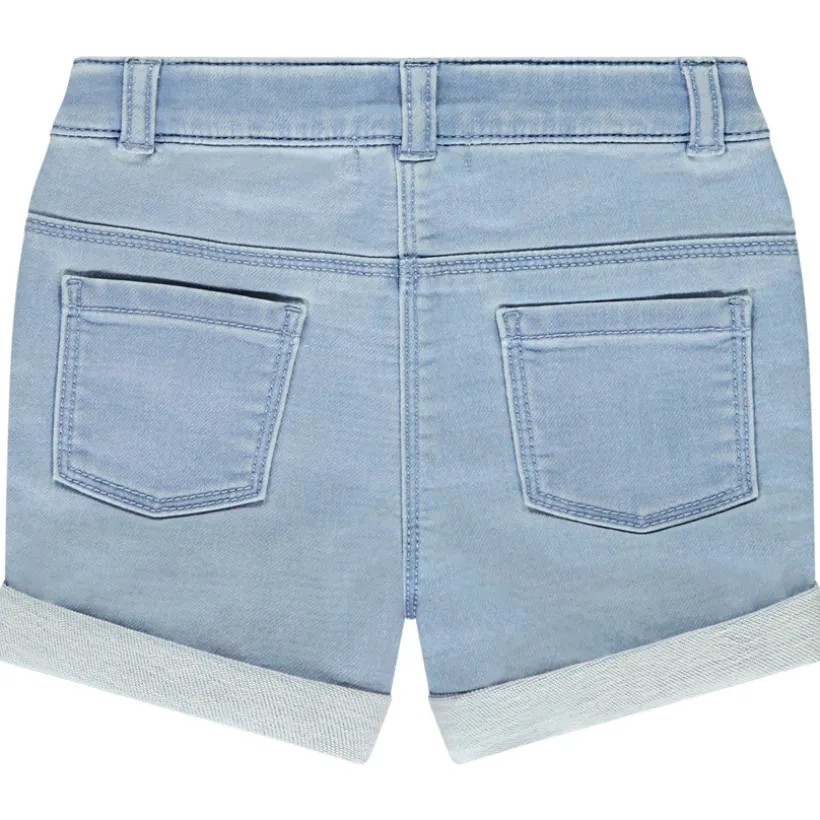 Short effect denim met borduursel fantasie voor baby meisje