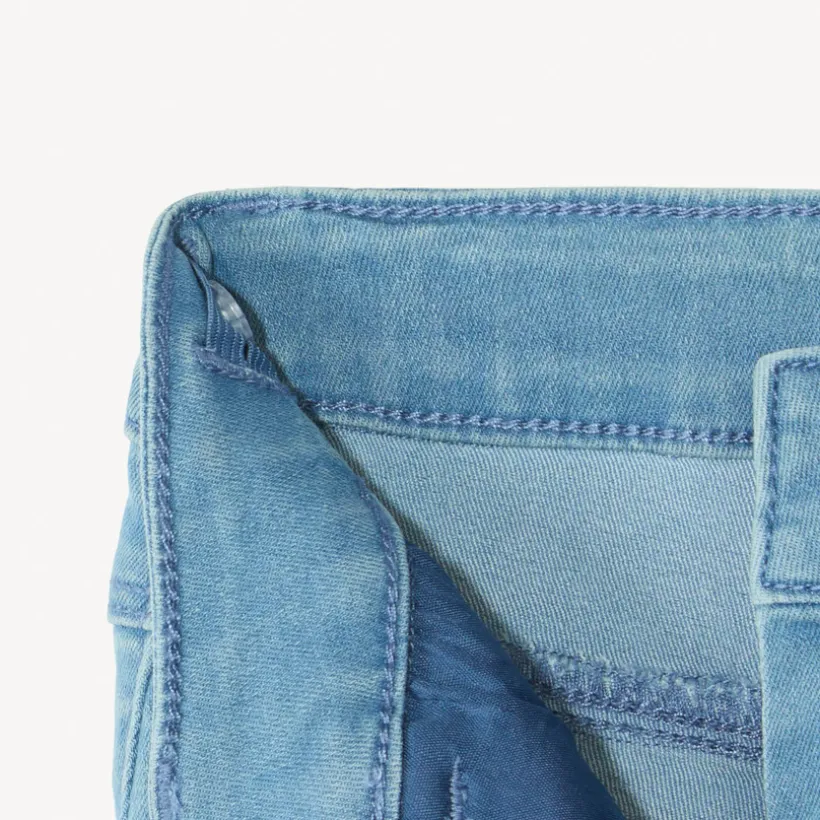 Short in denim met used effect meisjes