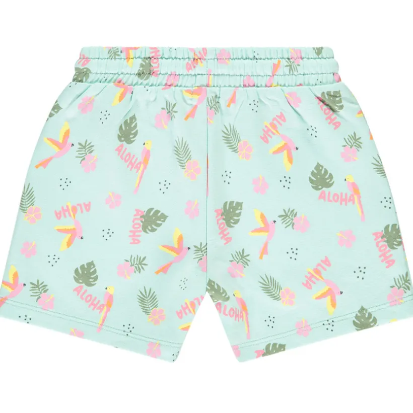Short in fleece met exotische print voor meisjes