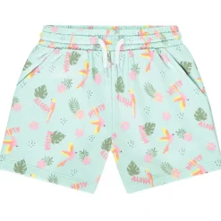 Short in fleece met exotische print voor meisjes