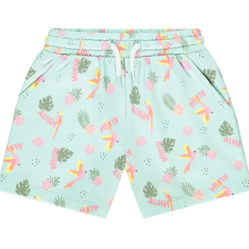 Short in fleece met exotische print voor meisjes