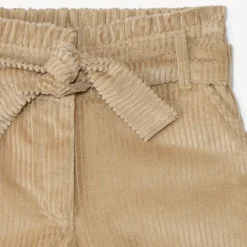 Short in geribbelde fluwelen stof met ceintuur om te knopen meisjes