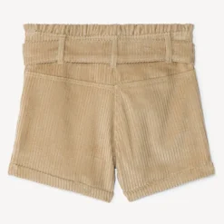 Short in geribbelde fluwelen stof met ceintuur om te knopen meisjes