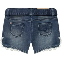 Short in jeans met kanten afwerking meisjes