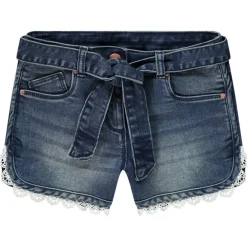 Short in jeans met kanten afwerking meisjes