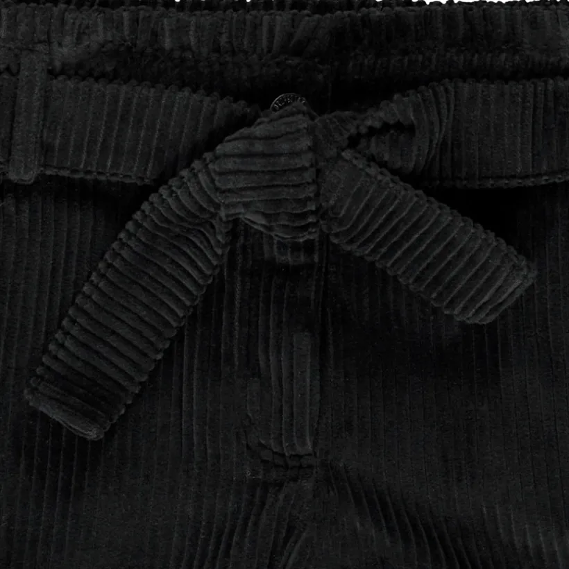 Short in ribfluweel met afneembare strikceintuur meisjes