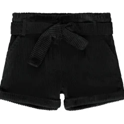 Short in ribfluweel met afneembare strikceintuur meisjes