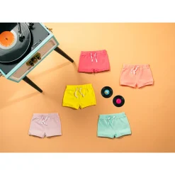 Short in uni fleece meisjes