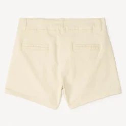 Short in uni twill met plooieffect meisjes