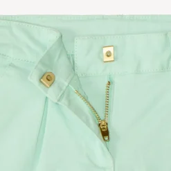 Short in uni twill met plooieffect meisjes