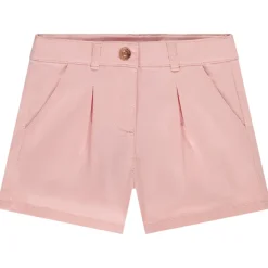 Short in uni twill met plooieffect meisjes