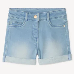Short jeans effect met hartzak voor baby meisje