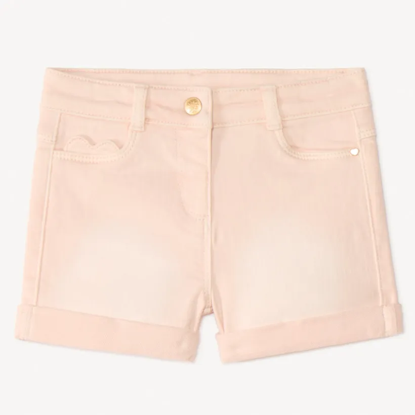 Short met denimlook en hartjeszak meisjes