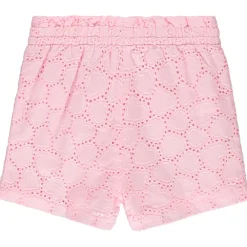 Short met Engels borduursel en fantasieknoop meisjes