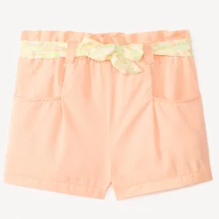 Short met strikband en bloemenprint voor babymeisjes