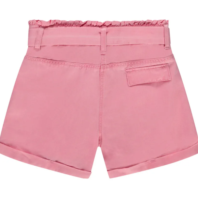Short paperbag met strikceintuur meisjes