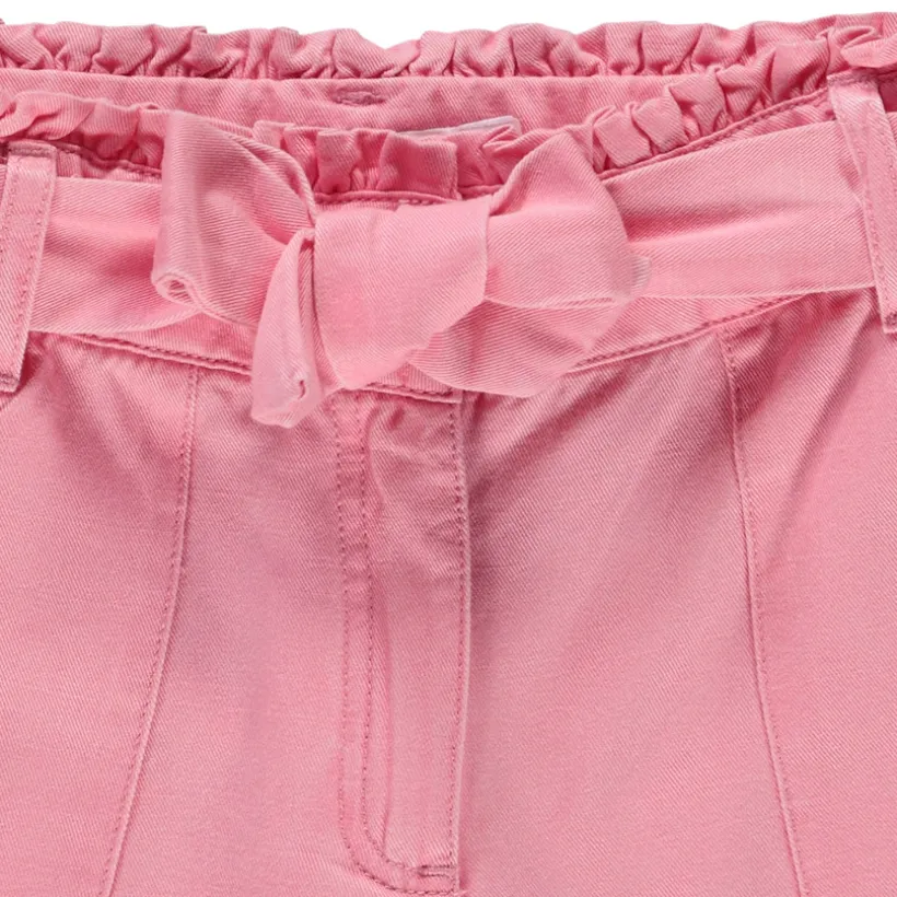 Short paperbag met strikceintuur meisjes