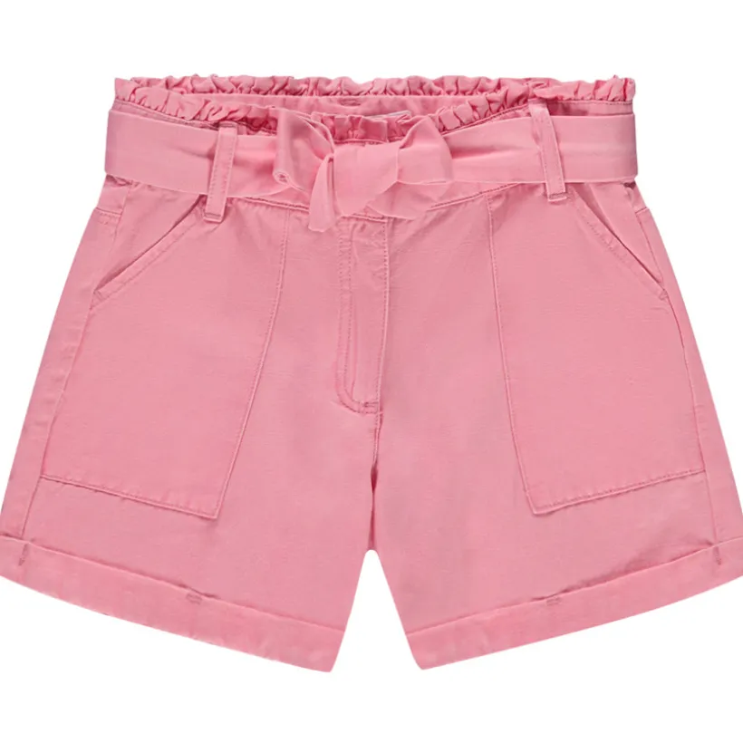 Short paperbag met strikceintuur meisjes