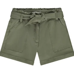 Short paperbag met strikceintuur meisjes