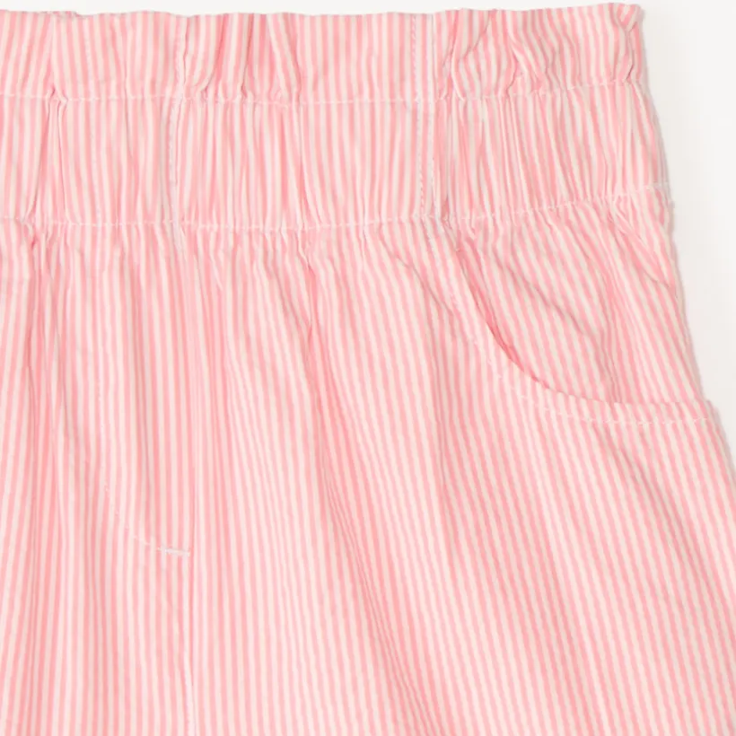 Short paperbag van stof met strepen meisjes
