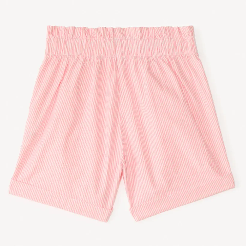 Short paperbag van stof met strepen meisjes