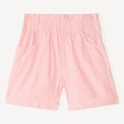 Short paperbag van stof met strepen meisjes
