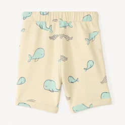 Short van bedrukt mesh met walvis voor babyjongen
