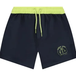 Short van bicolore microvezel met print voor jongens