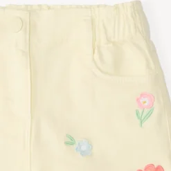 Short van denim met bloemembroidery meisjes