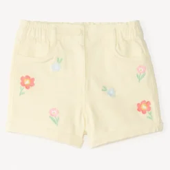 Short van denim met bloemembroidery meisjes
