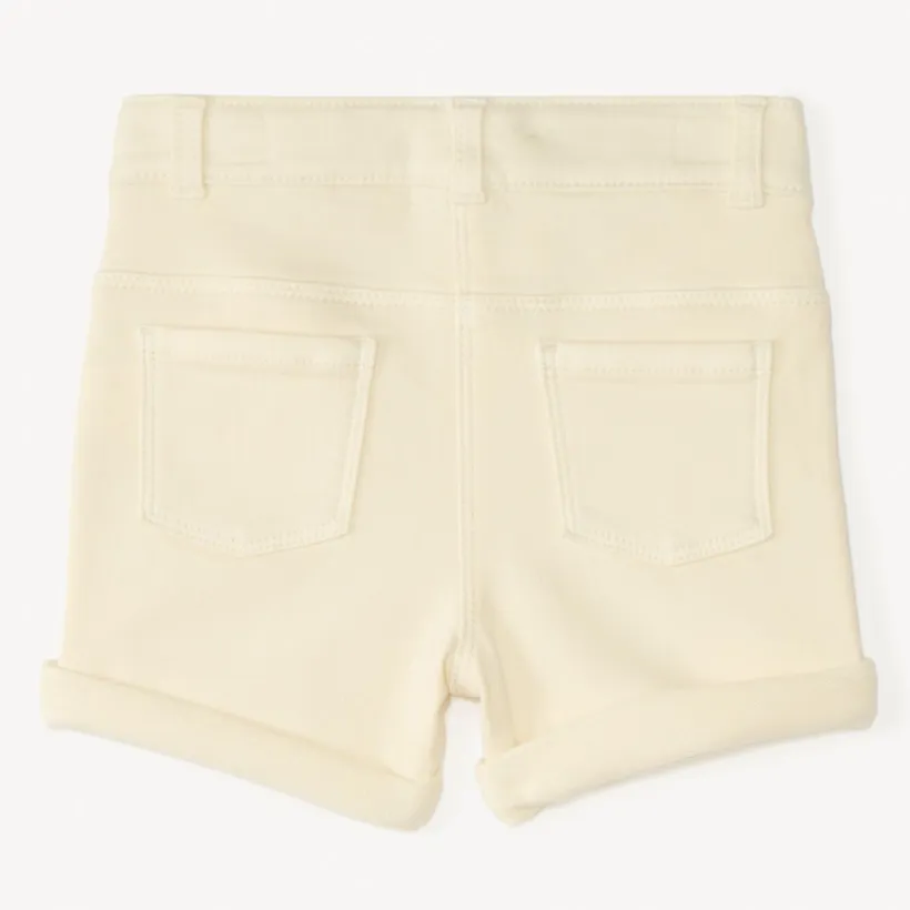 Short van denim met fantasie borduursel voor babymeisjes