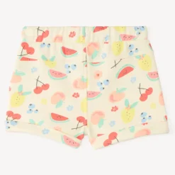 Short van geborsteld katoen met fantasiedruk voor meisjesbaby's