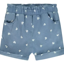 Short van stof met hartenprint meisjes