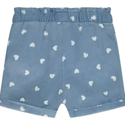 Short van stof met hartenprint meisjes