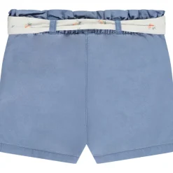 Short van stof met strikceintuur meisjes