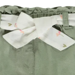 Short van stof met strikceintuur voor baby meisjes