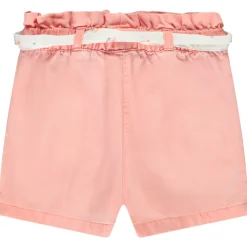 Short van stof met strikceintuur meisjes