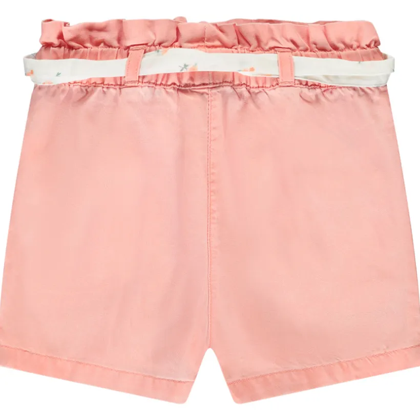 Short van stof met strikceintuur meisjes