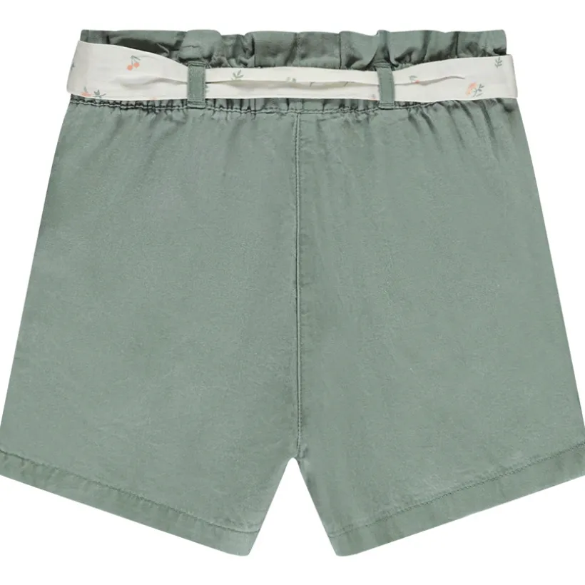 Short van stof met strikceintuur meisjes