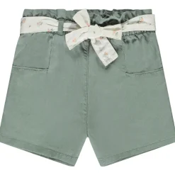 Short van stof met strikceintuur meisjes